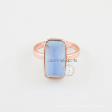 Tanzanite Quartz Rose Gold Plated Ring, 925 Sterling Silver Wholesale Ring Supplier